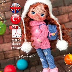 Amaya doll english and turkce pattern crochet doll