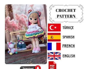 Lila Doll Crochet Pattern: Two Dress Styles (English Pattern) (Digital Download)