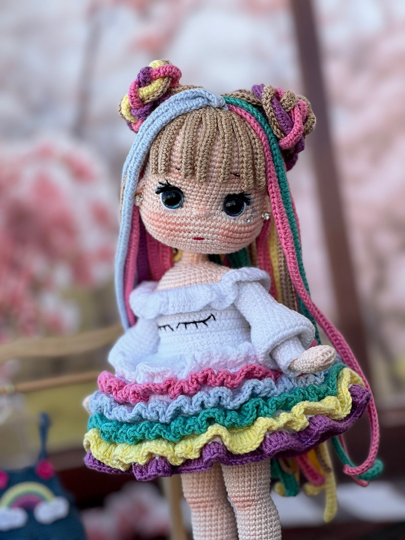 Modèle poupée et tarte Lila, modèle anglais, modèle deux robes image 4