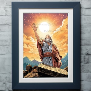 Ten Commandments, DIGITAL PRINT, Love God, Love your Neighbor, Bible Art, The Law, Matthew, Exodus, Moses, Bible Art, Jesus