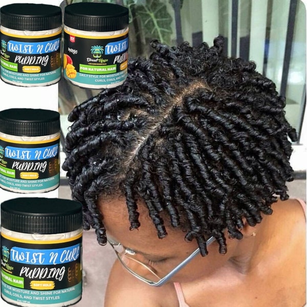 Juicy Twisting Curly Pudding Natural Curls Defining Coily Hair Soft Hold Cream Afro Curly Crème Curl Enhance Moisture Comb Coil Finger Coils