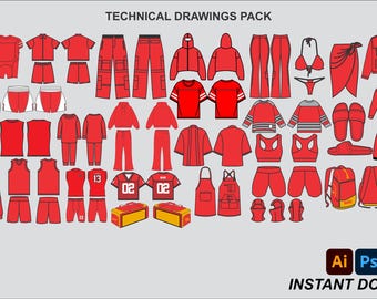 Más de 30 maquetas vectoriales de ropa urbana, maquetas vectoriales de ropa editables, accesorios vectoriales de ropa personalizables, diseño de moda en Adobe Illustrator
