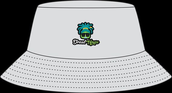 Bucket Hat Mock up Editable 2D Tech Pack Streetwear Clothing