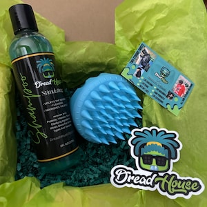 Shampoo antiforfora per dreadlock, massaggiatore per cuoio capelluto, shampoo alla menta piperita senza residui, shampoo Loc, shampoo stimolante per dreadlock, twist, menta fresca