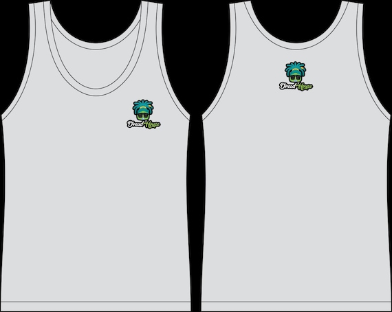 Tank Top Mock up Editable 2D Tech Pack Streetwear Clothing Vector