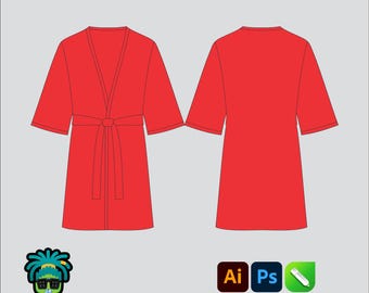 Boxing Costume Mock up Editable 2D Mbl Tech pack Streetwear Clothing Vector template Wide fit Adobe Illustrator, PNG, SVG, PDF,cdr Files