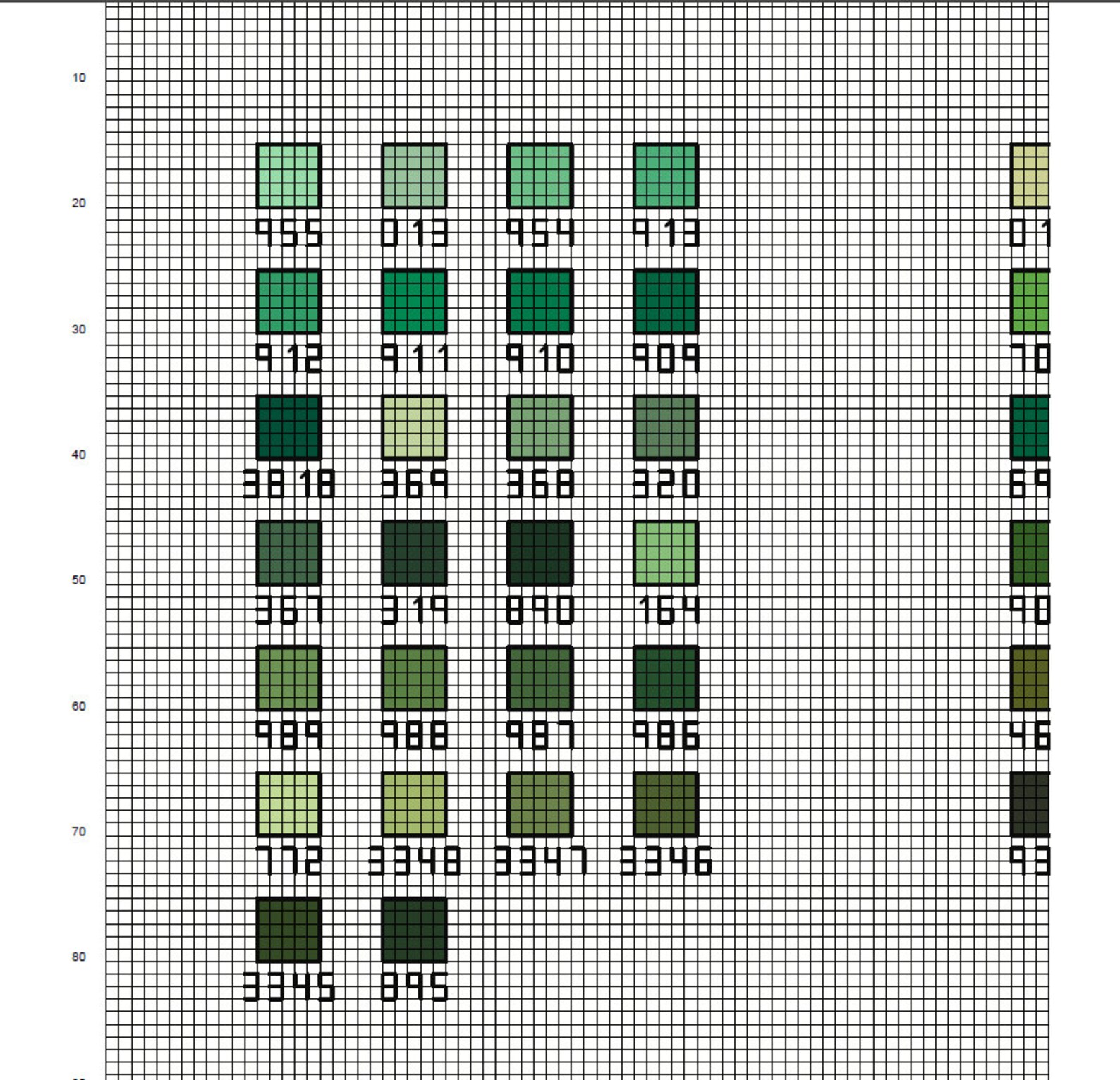 DMC Floss Color Groups Cross Stitch Pattern PDF Download Etsy
