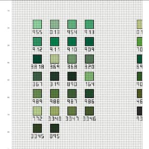 DMC Floss Color Groups Cross Stitch Pattern PDF Download
