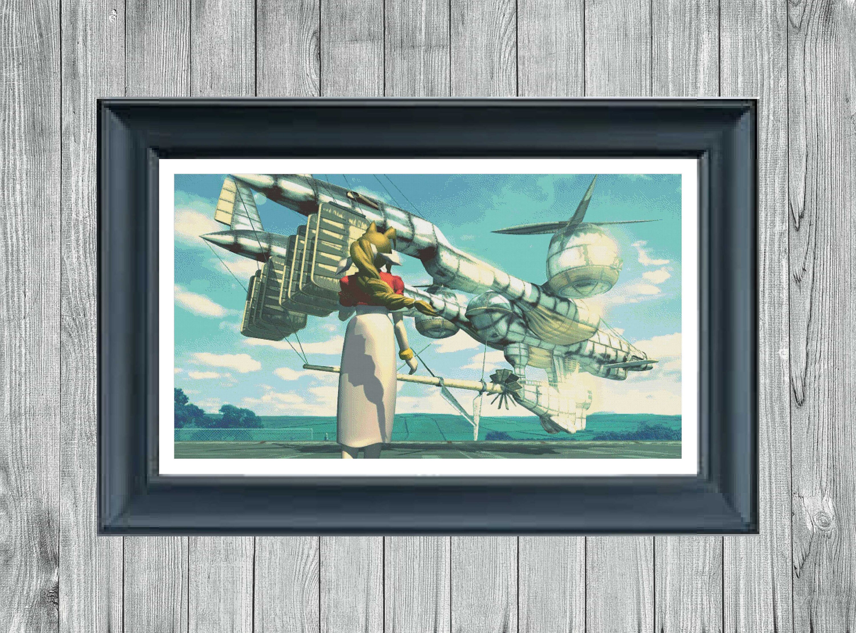 Final Fantasy 7 Aerith and Highwind Cross Stitch Pattern PDF Download
