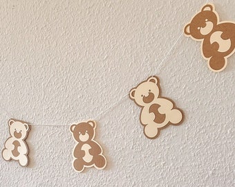 Girlande Teddybär Teddy Bär Wimpelkette Kindergeburtstag Dekoration Mottoparty Gender Reveal Jubeltag