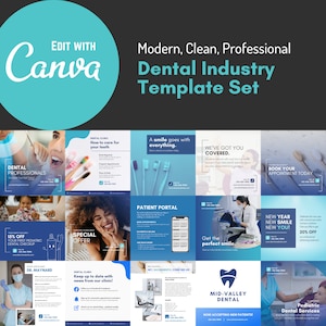Dental Instagram Post Template | Dental Industry Themed | Modern & Clean | Edit with Canva | Social Media Templates | Dentist Post Design