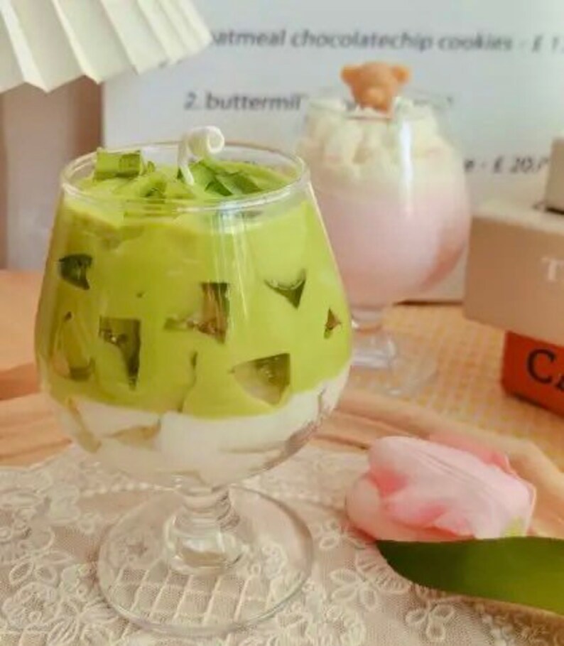 Iced Matcha Latte Candle Green Tea Funny Candles Birthday Etsy