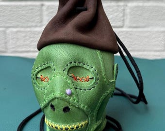 Shrunken Head Drawstring Pouch