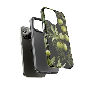 Olive Branches Tough Case, Green Botanical Phone Case, Floral Aesthetic Phone Cover / For iPhone 15, 14, 13, 12, 11, Samsung Cases, MagSafe