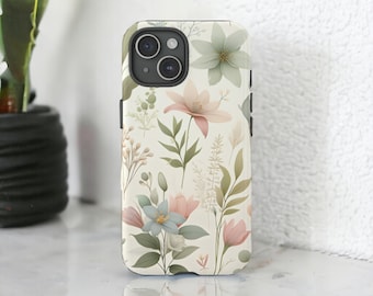 Lillies Tough Case, Flowers Phone Case, Floral Aesthetic Phone Cover, Impact Resistant / iPhone 16, 15, 14, 13, 12, 11, Samsung, MagSafe