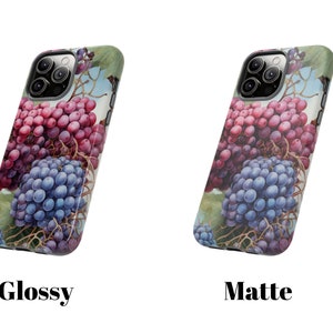 Colorful Grapes Tough Phone Case, Fruit Phone Cover, Tropical Luxury Phone Case, Grape Vines Phone Case / iPhone 15, 14, 13, 12, 11, Samsung