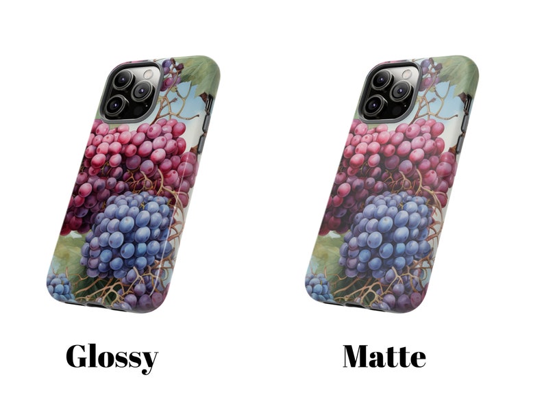 Colorful Grapes Tough Phone Case, Fruit Phone Cover, Tropical Luxury Phone Case, Grape Vines Phone Case / iPhone 15, 14, 13, 12, 11, Samsung