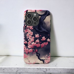 Sakura Tree MagSafe Phone Case, Cherry Blossom Phone Cover, Japanese Zen Aesthetic Case, Asian Forest Nature Case / iPhone 16, 15, 14, 13