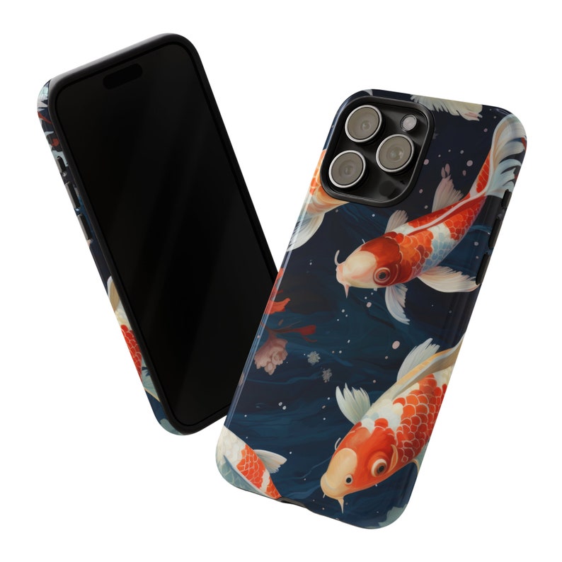 Koi Fish Phone Case, Goldfish Phone Case, Japanese Fish Phone Cover, Zen Pond Aquarium Case / iPhone 16, 15, 14, 13, 12, 11, Samsung, Pixel