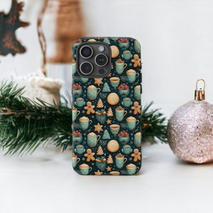 Ginger Spice Tough Case, Christmas Phone Case, Cute Gingerbread Phone Cover, Impact Resistant Case / For iPhone 15, 14, 13, 12, 11, Samsung