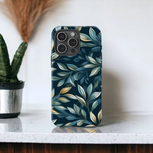 Tropical Leaves Tough Case, Forest Vines Case, Exotic Jungle Phone Cover, Rainforest Case / iPhone 16, 15, 14, 13, 12, 11, Samsung, Pixel