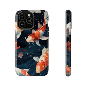 Koi Fish Phone Case, Goldfish Phone Case, Japanese Fish Phone Cover, Zen Pond Aquarium Case / iPhone 16, 15, 14, 13, 12, 11, Samsung, Pixel