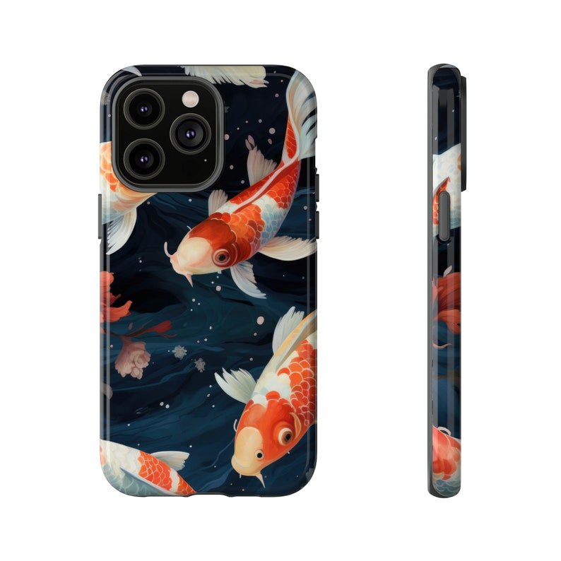 Koi Fish Phone Case, Goldfish Phone Case, Japanese Fish Phone Cover, Zen Pond Aquarium Case / iPhone 16, 15, 14, 13, 12, 11, Samsung, Pixel