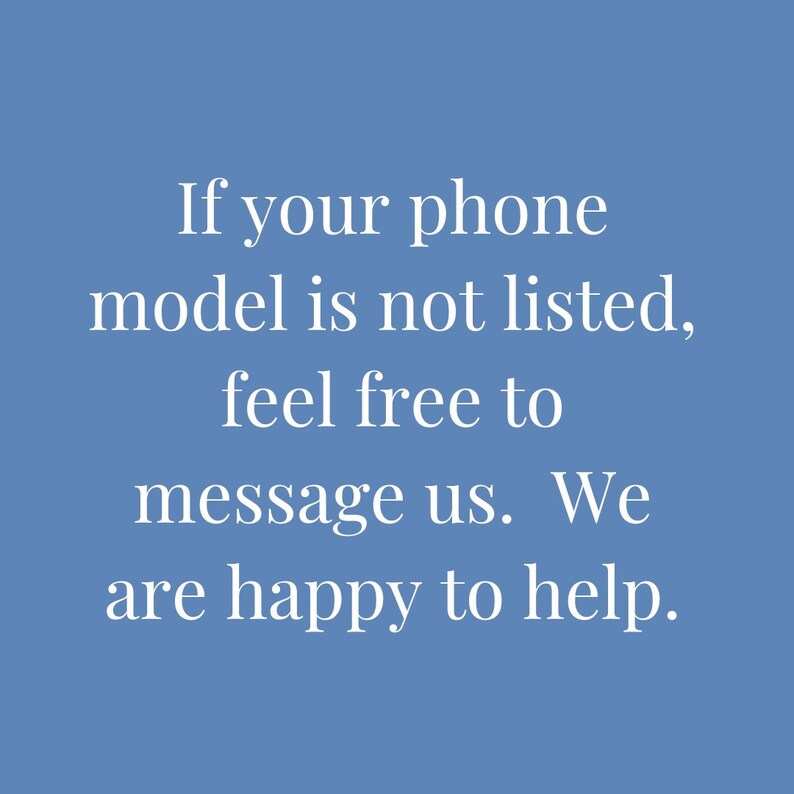 Op de afbeelding: Tekst op een blauwe achtergrond die luidt: "Als uw telefoonmodel niet is vermeld, neem dan gerust contact met ons op. We helpen u graag."