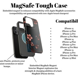 3d Red Flowers Tough Phone Case, Floral Phone Case, Luxury Case, Trendy Aesthetic Phone Cover / iPhone 15, 14, 13, 12, 11, Samsung, MagSafe