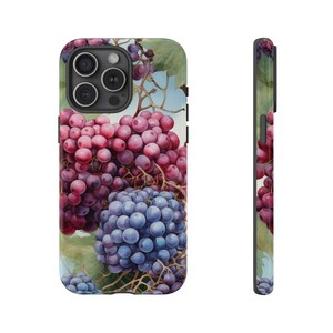 Colorful Grapes Tough Phone Case, Fruit Phone Cover, Tropical Luxury Phone Case, Grape Vines Phone Case / iPhone 15, 14, 13, 12, 11, Samsung
