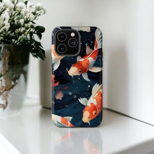 Koi Fish Phone Case, Goldfish Phone Case, Japanese Fish Phone Cover, Zen Pond Aquarium Case / iPhone 16, 15, 14, 13, 12, 11, Samsung, Pixel