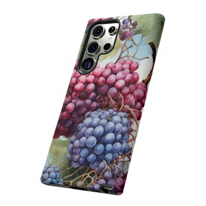 Colorful Grapes Tough Phone Case, Fruit Phone Cover, Tropical Luxury Phone Case, Grape Vines Phone Case / iPhone 15, 14, 13, 12, 11, Samsung