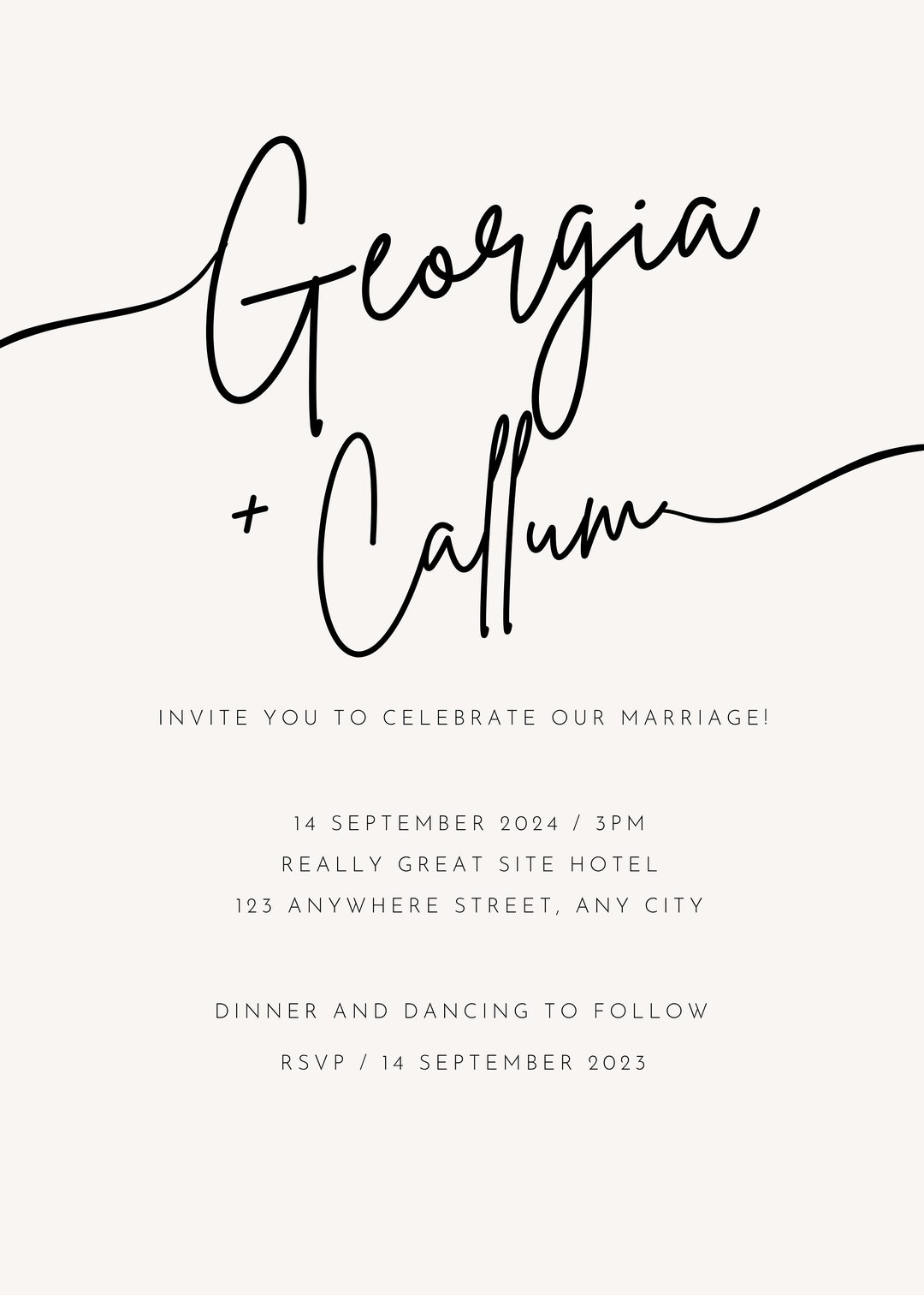 Personalised Wedding / Party Invitation DIGITAL Etsy