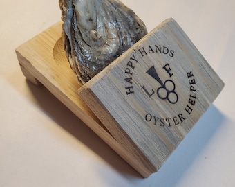 Happy Hands Oyster Helpers. Oyster shuckers.