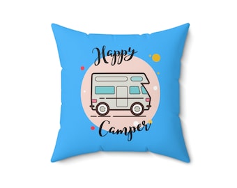 Happy Camper Square Pillow