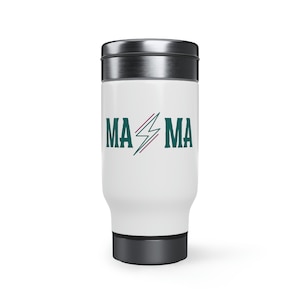 MAMA Stainless Steel Travel Mug with Handle, 14oz