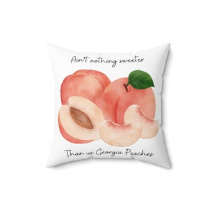 Sweet Georgia Peaches Square Pillow