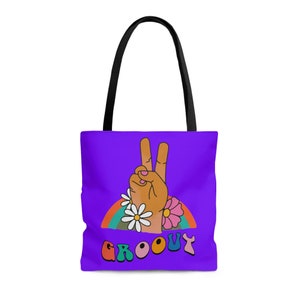 Groovy Rainbow Tote Bag
