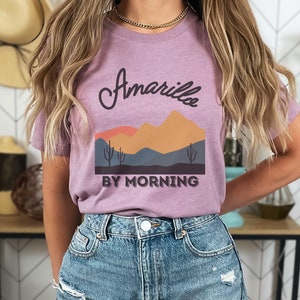 Amarillo By Morning Short Sleeve Tee, Amarillo, Texas. TX State, Country, Western