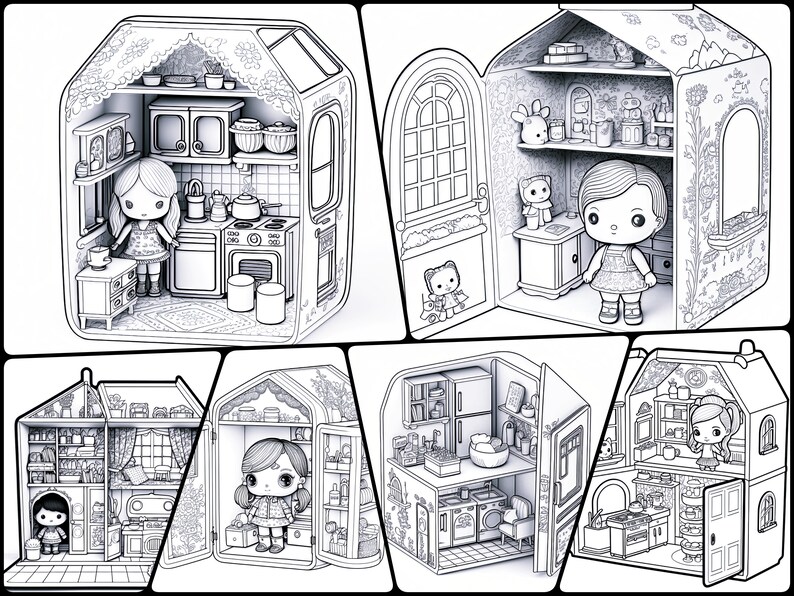 Beautiful Doll House Coloring Pages for Toddlers Printable Designs ...