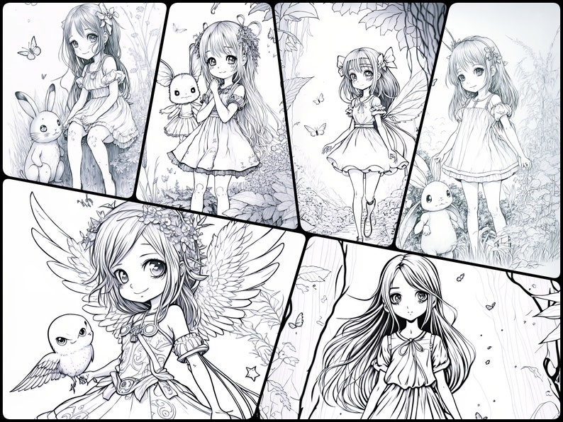 Cute Anime Coloring Books for Kids and Adults, Color Your World With