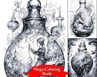 Genie: Fantastical Adult Coloring Book to Ignite Imagination Coloring Pages for kids, Relaxation and Stress Relief coloring book