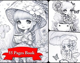 Winter Cuties Anime Coloring Book for Teens and Adults: A Japanese Inspired  Kawaii Anime Coloring Book with Cute Girls and Cute Fashion Outfits