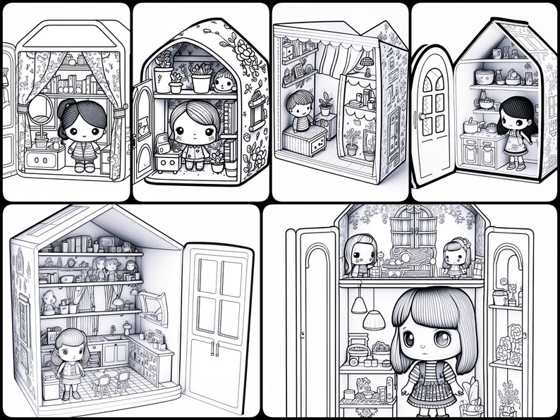 Beautiful Doll House Coloring Pages for Toddlers Printable Designs ...