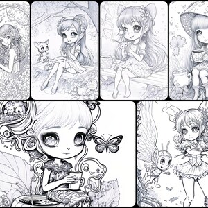 Cute Anime Coloring Books for Kids and Adults, Color Your World With Japanese Anime Coloring