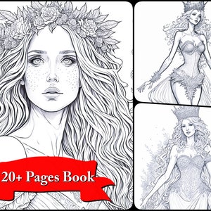 The Reign of Queens: A Portrait Coloring Book for Adults - Etsy