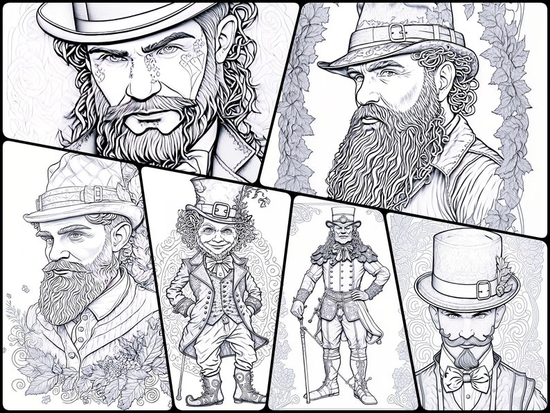 St. Patrick's Day, Cute Leprechaun Coloring Pages ,printable Pdf