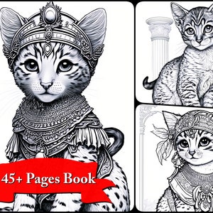 Mythical Egyptian Cat Goddess Coloring Pages for Adults and Kids ...