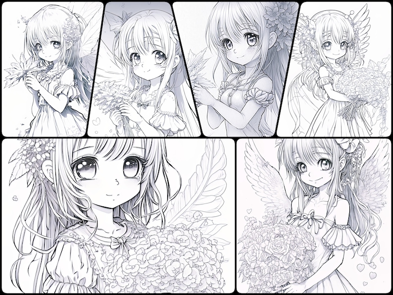 Cute Anime Coloring Books for Kids and Adults, Color Your World With