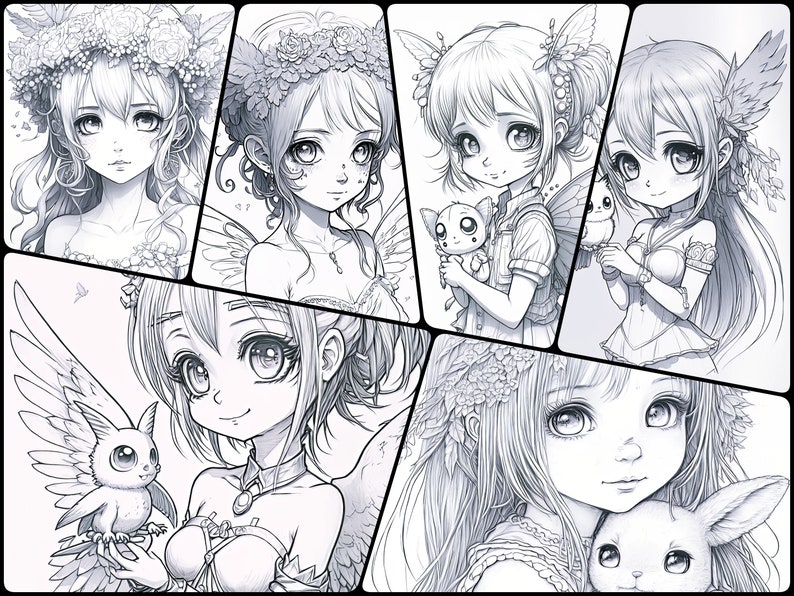 Cute Anime Coloring Books for Kids and Adults, Color Your World With
